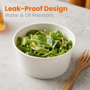 White kraft paper round bowl